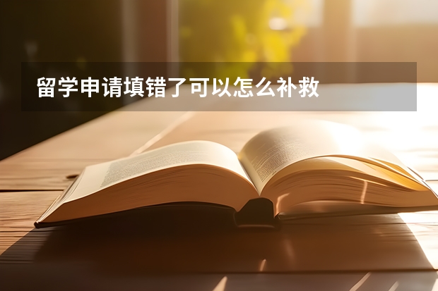 留学申请填错了可以怎么补救