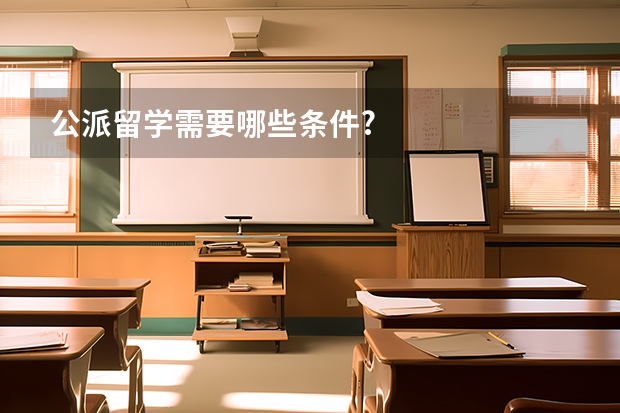 公派留学需要哪些条件?