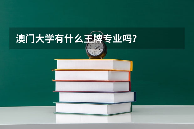 澳门大学有什么王牌专业吗？