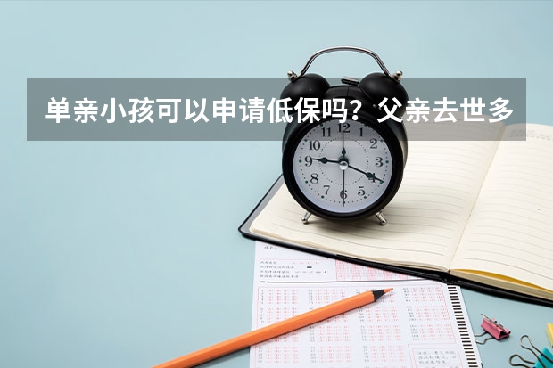 单亲小孩可以申请低保吗？父亲去世多年了，母亲农村户口没工作