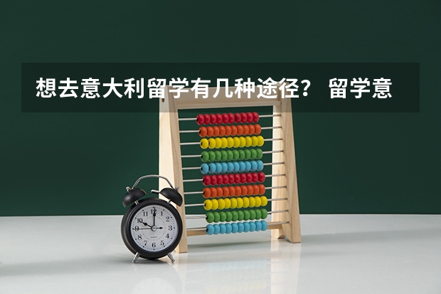 想去意大利留学有几种途径？ 留学意大利