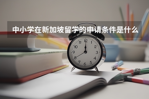 中小学在新加坡留学的申请条件是什么