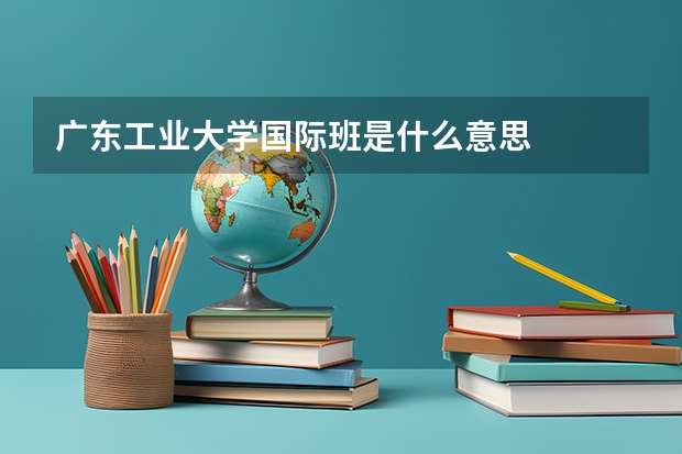 广东工业大学国际班是什么意思