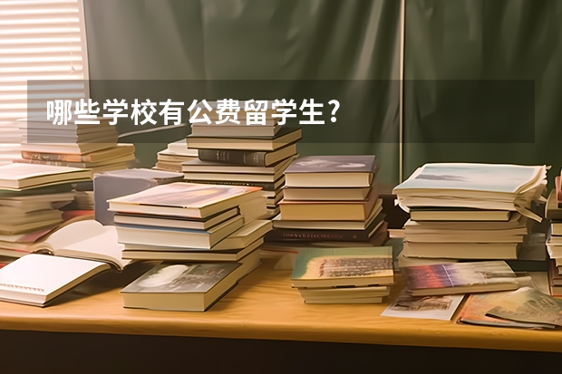 哪些学校有公费留学生?