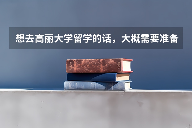 想去高丽大学留学的话，大概需要准备多少钱