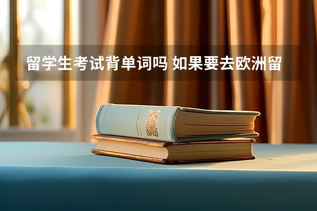 留学生考试背单词吗 如果要去欧洲留学的话学托福+GRE还是雅思+GRE?